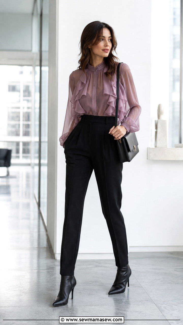 Chiffon Blouse Outfit - 30 romantic outfits