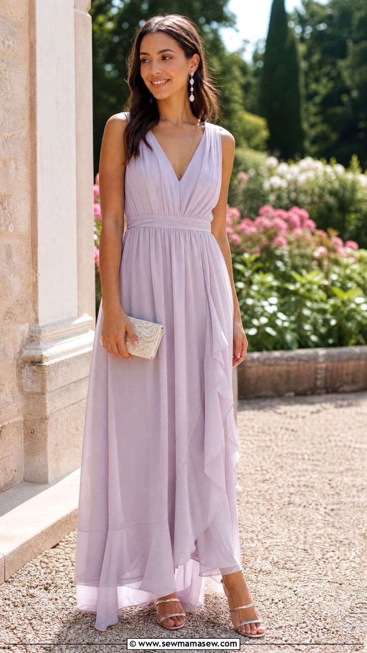 Chiffon Maxi Dress Wedding Guest Outfit - 30 summer maxi dress outfit ideas