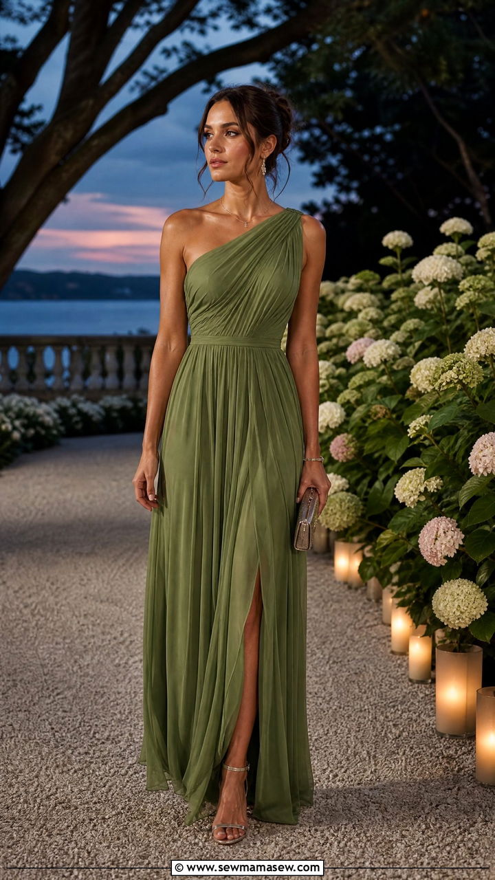 Chiffon Maxi Dress With Delicate Jewelry And Stilettos - 35 maxi dress outfit ideas for women