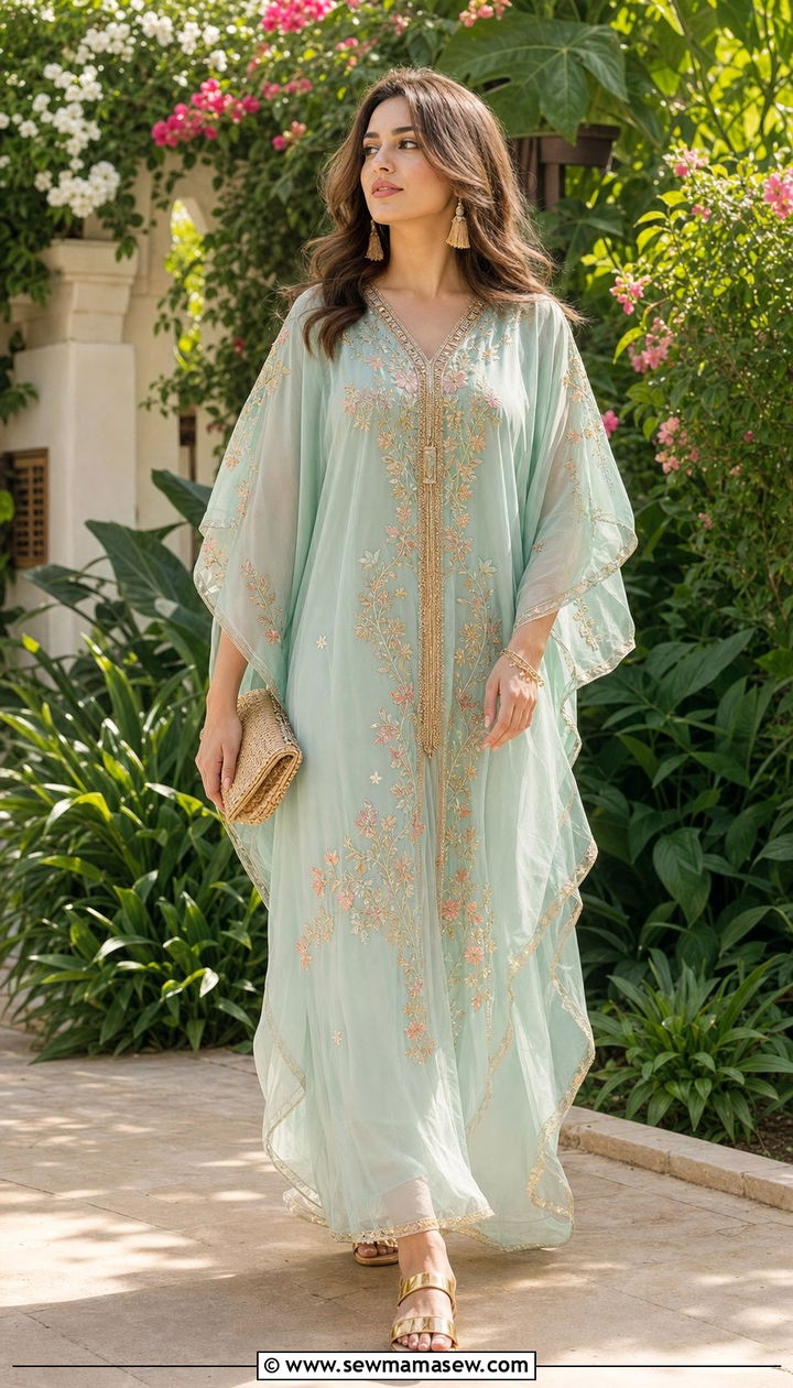 Chiffon Moroccan Kaftan Outfit For Summer Eid - 25 Eid outfit ideas Moroccan