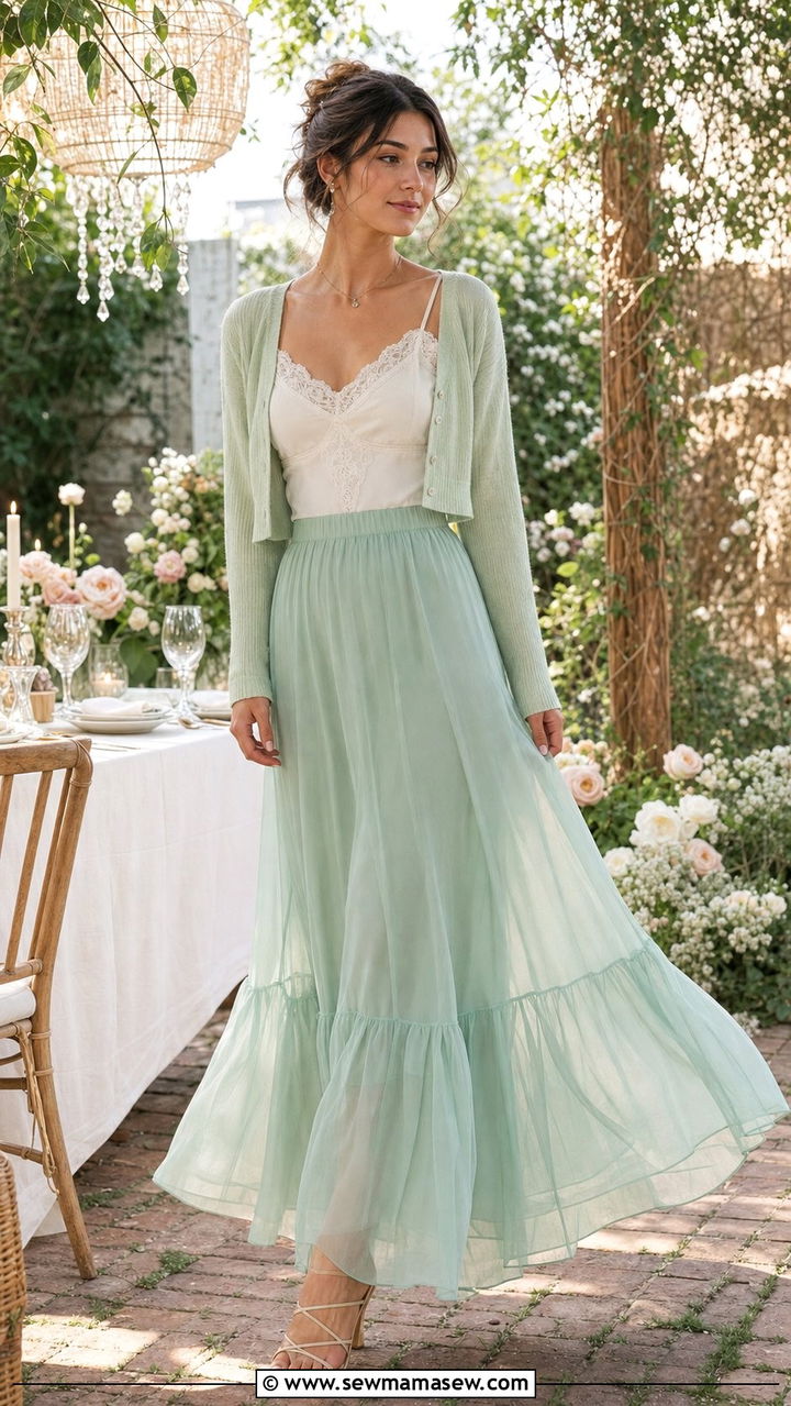 Chiffon skirt and camisole fairycore outfit - 25 spring fairycore outfit ideas