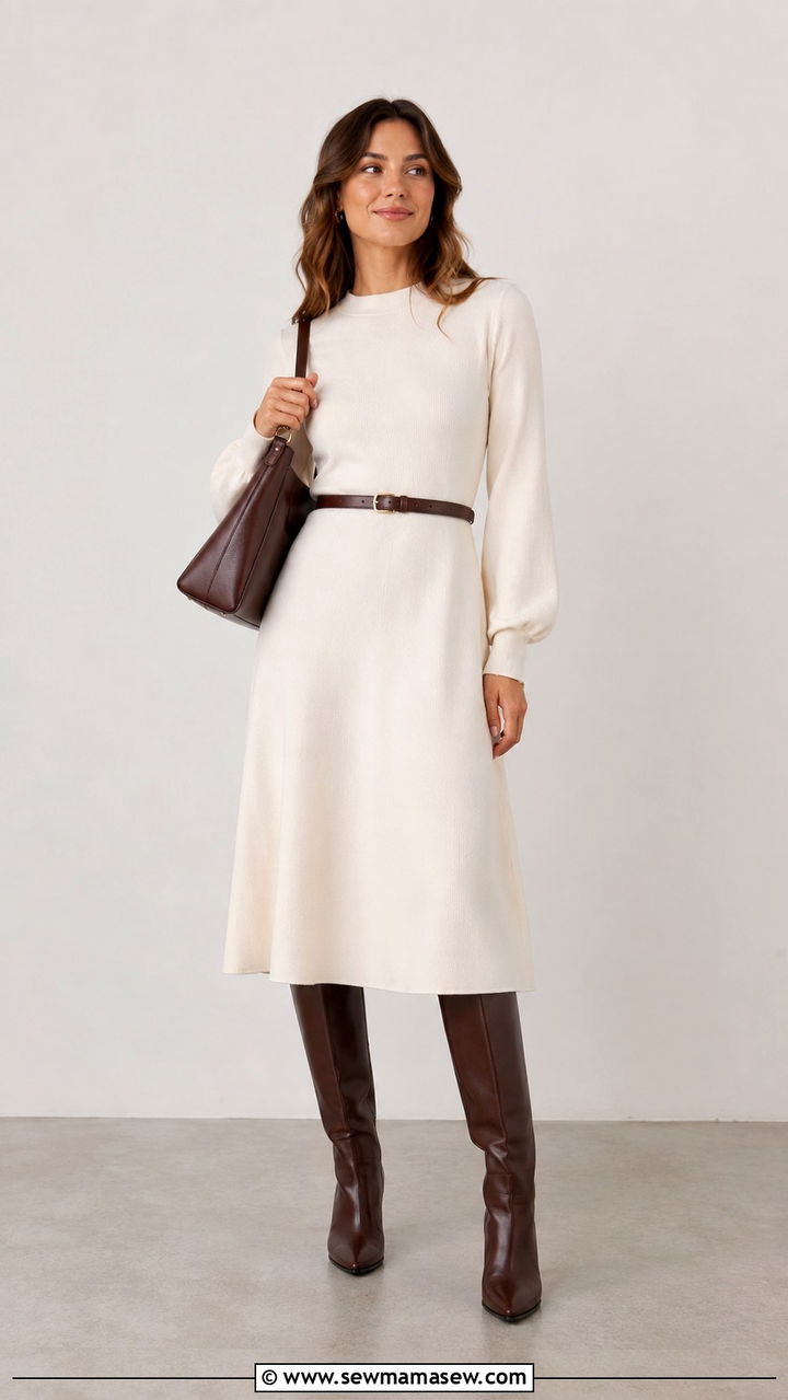 Chocolate Brown Accessories With a Neutral Outfit - 30 Chocolate brown outfit ideas