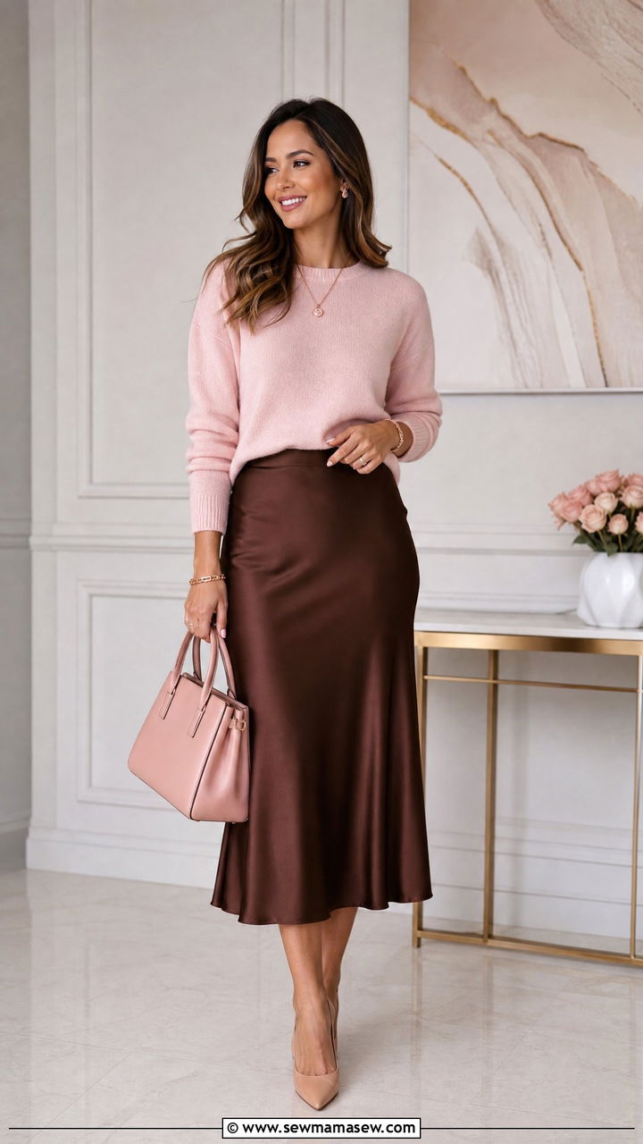 Chocolate Brown and Blush Pink Outfit - 25 Chocolate brown outfit ideas 2026