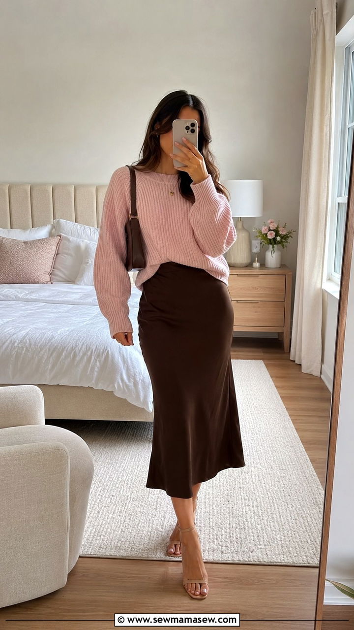 Chocolate Brown and Pink Outfit - 30 Chocolate brown outfit ideas