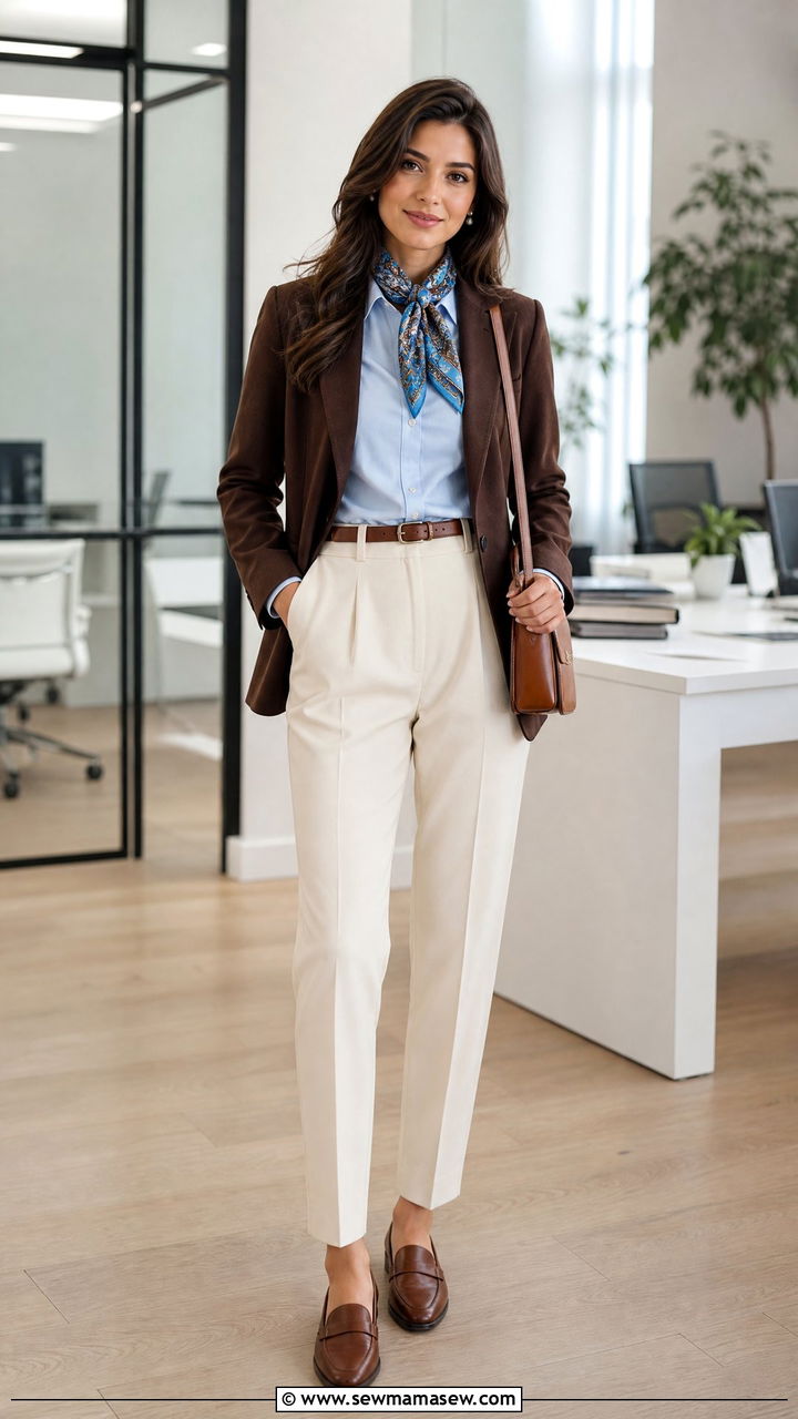 Chocolate Brown and Sky Blue Outfit - 25 Chocolate brown outfit ideas 2026
