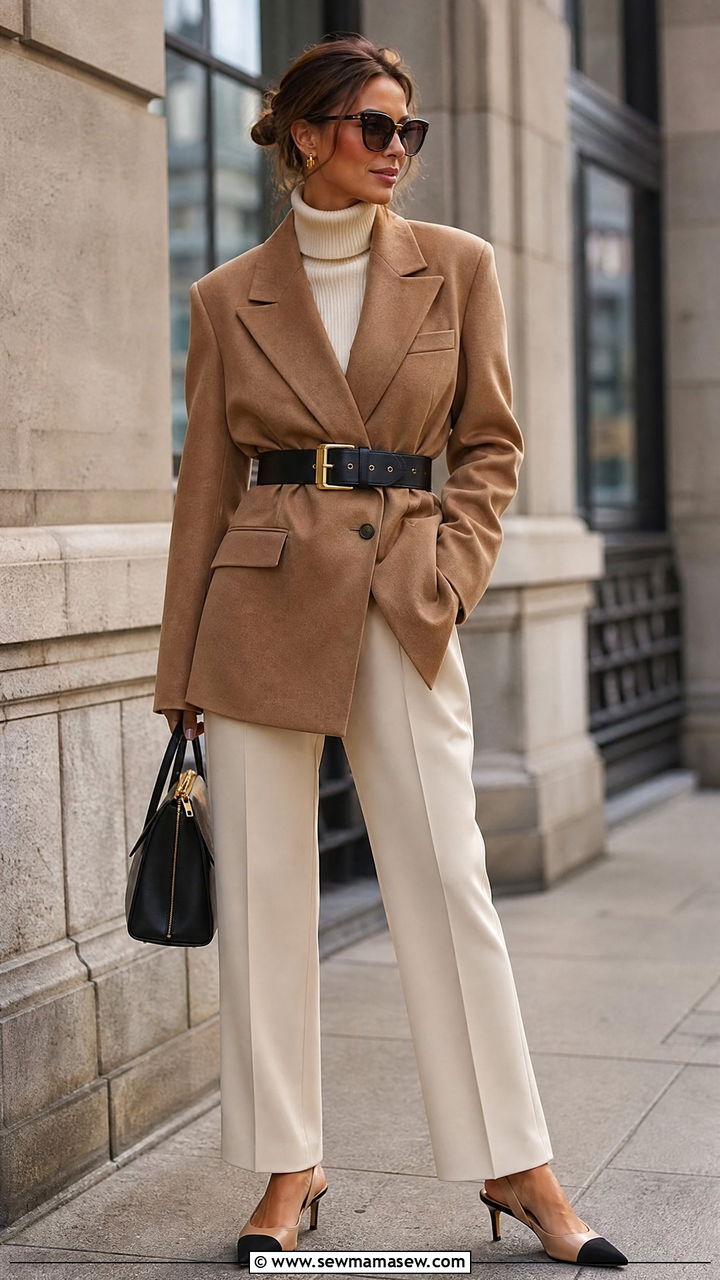 Chunky Belt Cinched Blazer Glamoratti Outfit 2026 - 25 glamoratti outfits 2026
