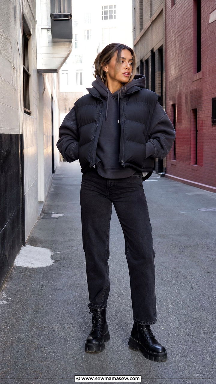 Chunky Boots with Straight Leg Jeans Outfit - 25 chic straight leg jeans outfit ideas