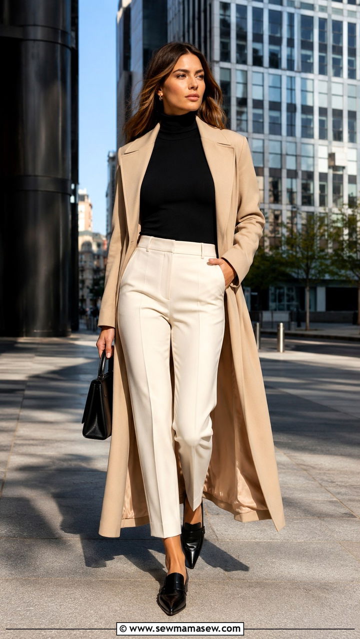 Chunky Cream Knit With A White Maxi Skirt And Flat Sandals - 30 transitional neutral outfit ideas