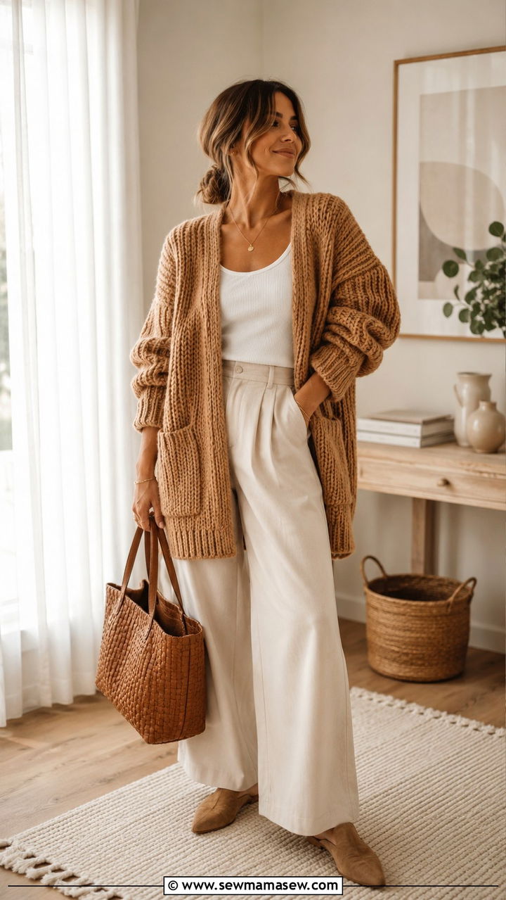 Chunky Knit Cardigan Outfit - 30 Developer outfit ideas