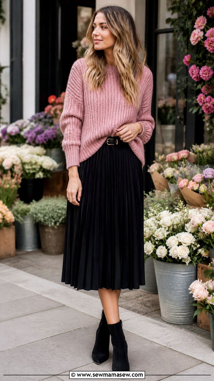 Chunky Knit Matching Set - 40 casual chunky sweater outfits
