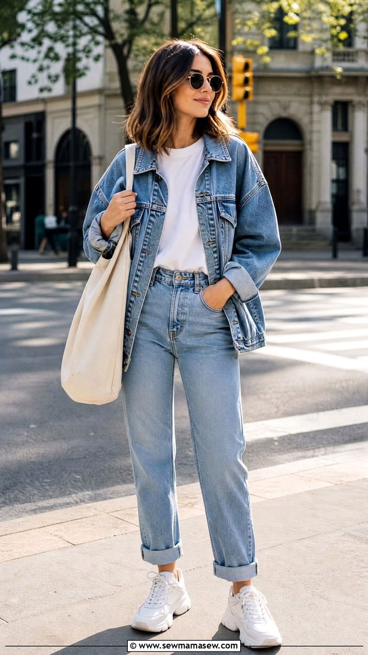 Chunky Sneakers With Straight Leg Jeans Outfit - 25 How to style chunky sneakers
