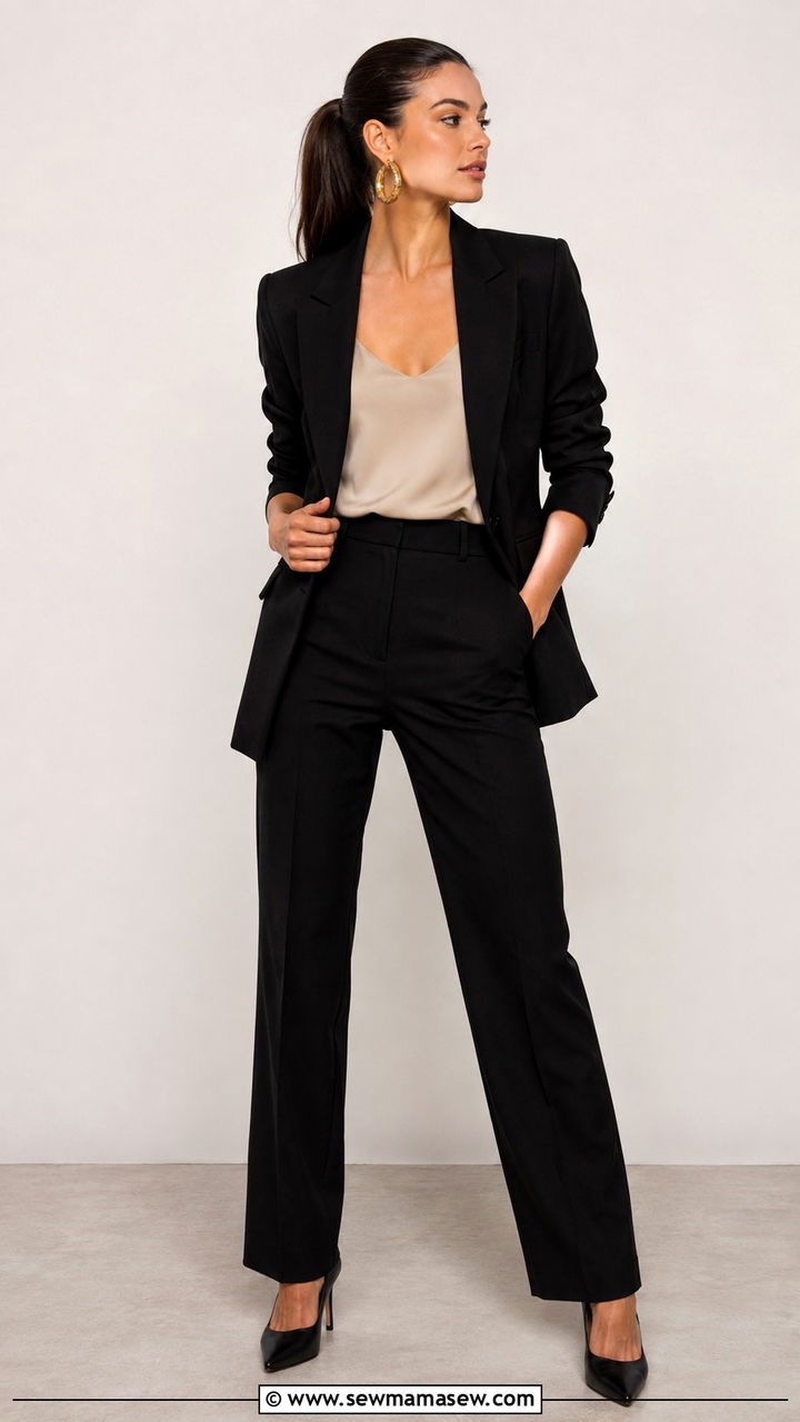 Chunky gold hoops with black blazer outfit - 20 Chunky gold jewelry outfit ideas 2026