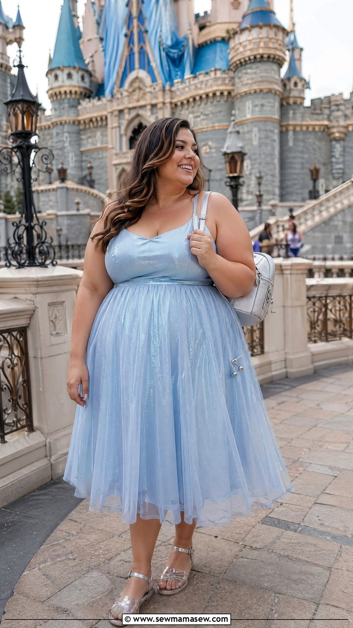 Cinderella Silver and Light Blue Outfit - 35 Disney outfit ideas plus size