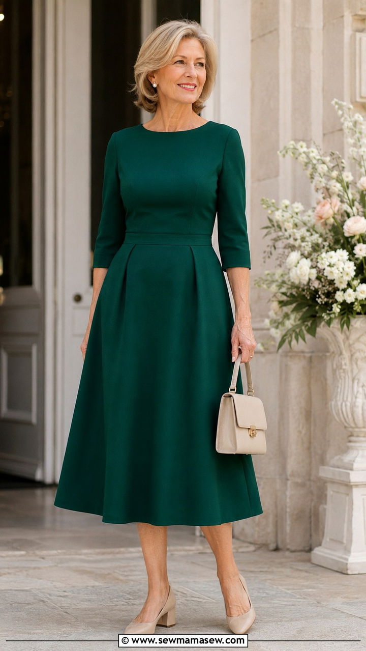 Classic A Line Dress for Wedding Over 50 - 25 What to wear to a wedding over 50