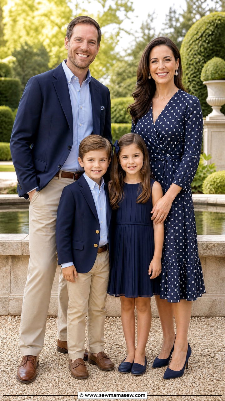 Classic Navy Blazer Family Outfit - 30 Matching spring family outfits