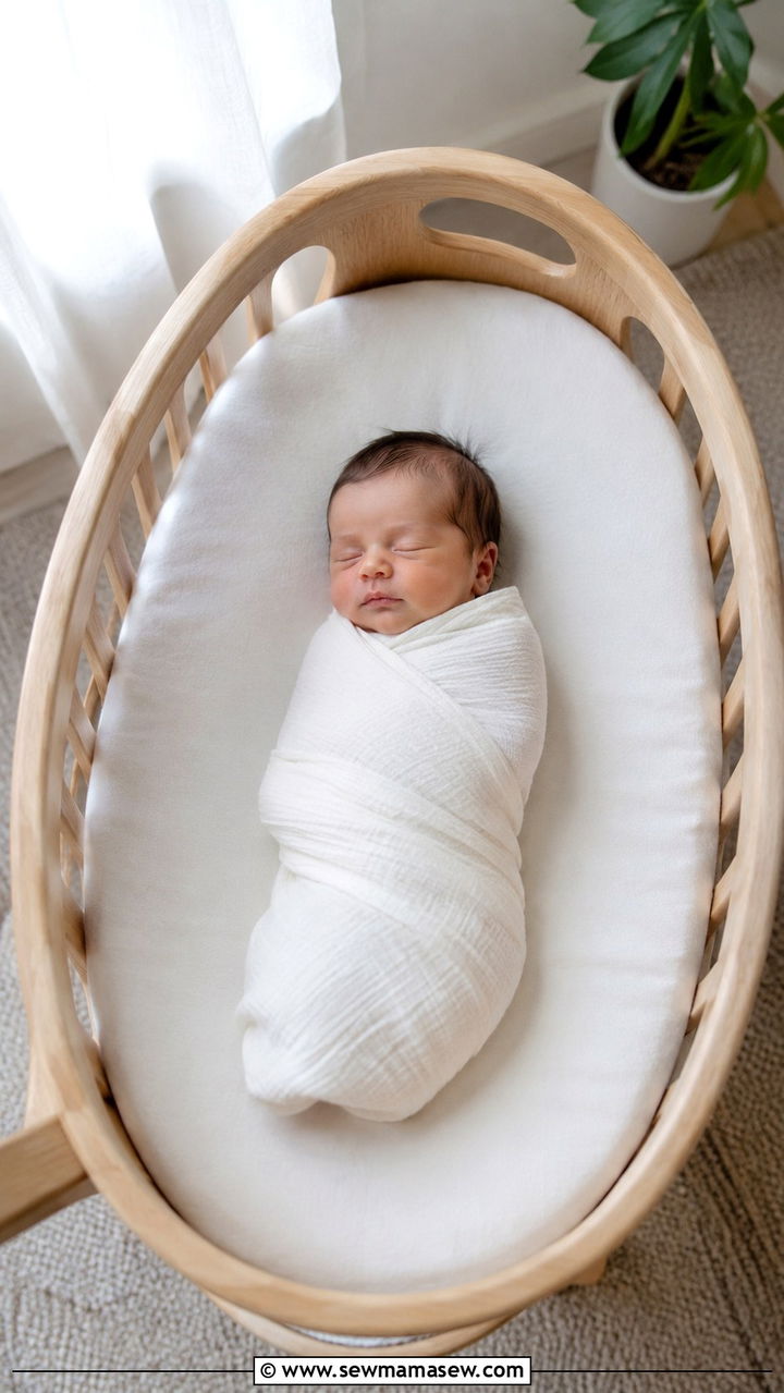 Classic swaddled baby newborn photo outfit - 20 Newborn lifestyle photo outfit ideas