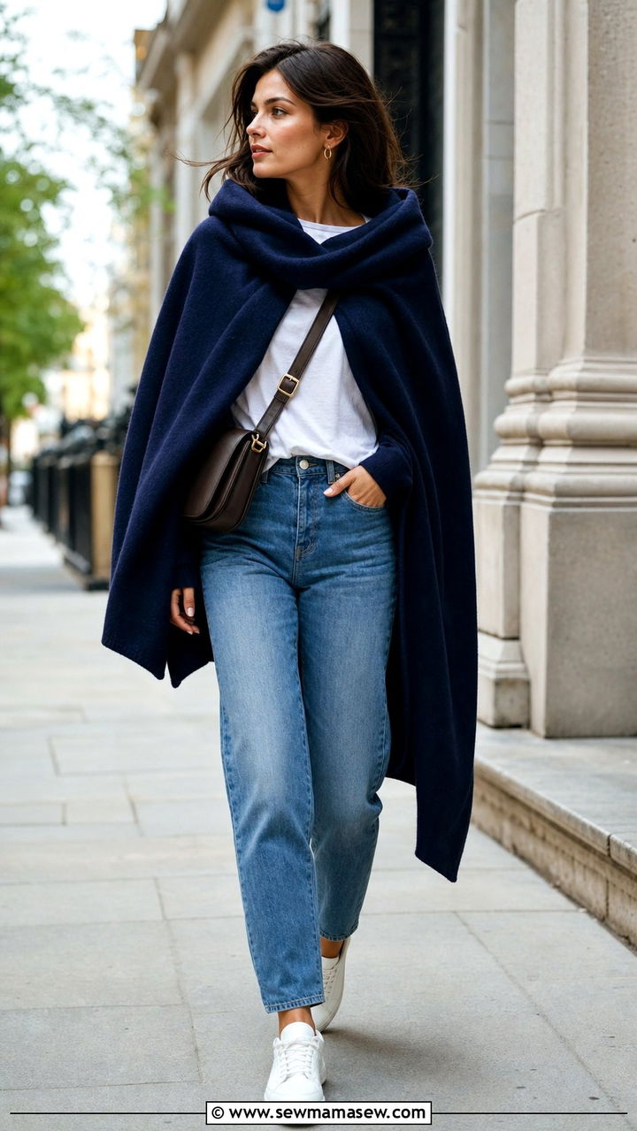 Classy Poetcore Cape Scarf and Casual Outfit - 25 classy poetcore outfits