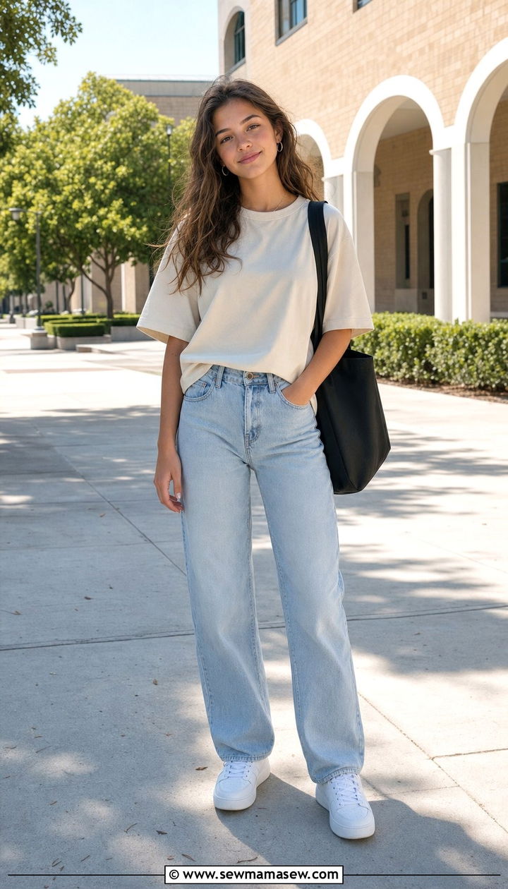 Clean Girl Black Tote and All Neutral Outfit - 25 Clean girl outfits for teens