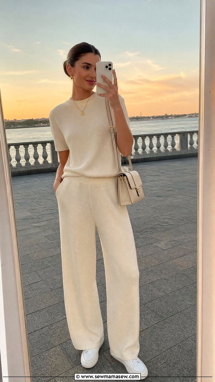 Clean Girl Monochrome Walk Outfit - 25 Hot girl walk outfit ideas 2026