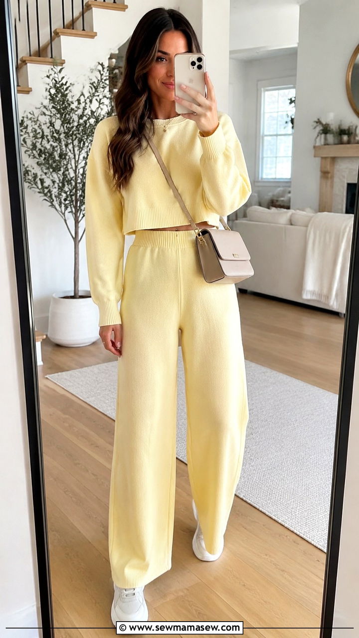 Co ord Matching Set with Sneakers Spring Outfit - 30 Spring outfit ideas for stay at home mom