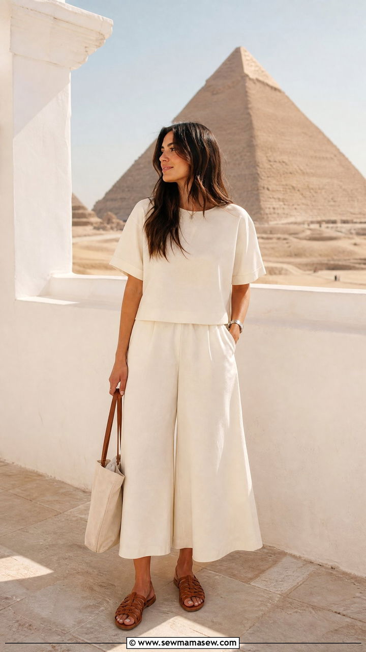 Co ord set vacation outfit Egypt - 30 Egypt vacation outfit ideas modest