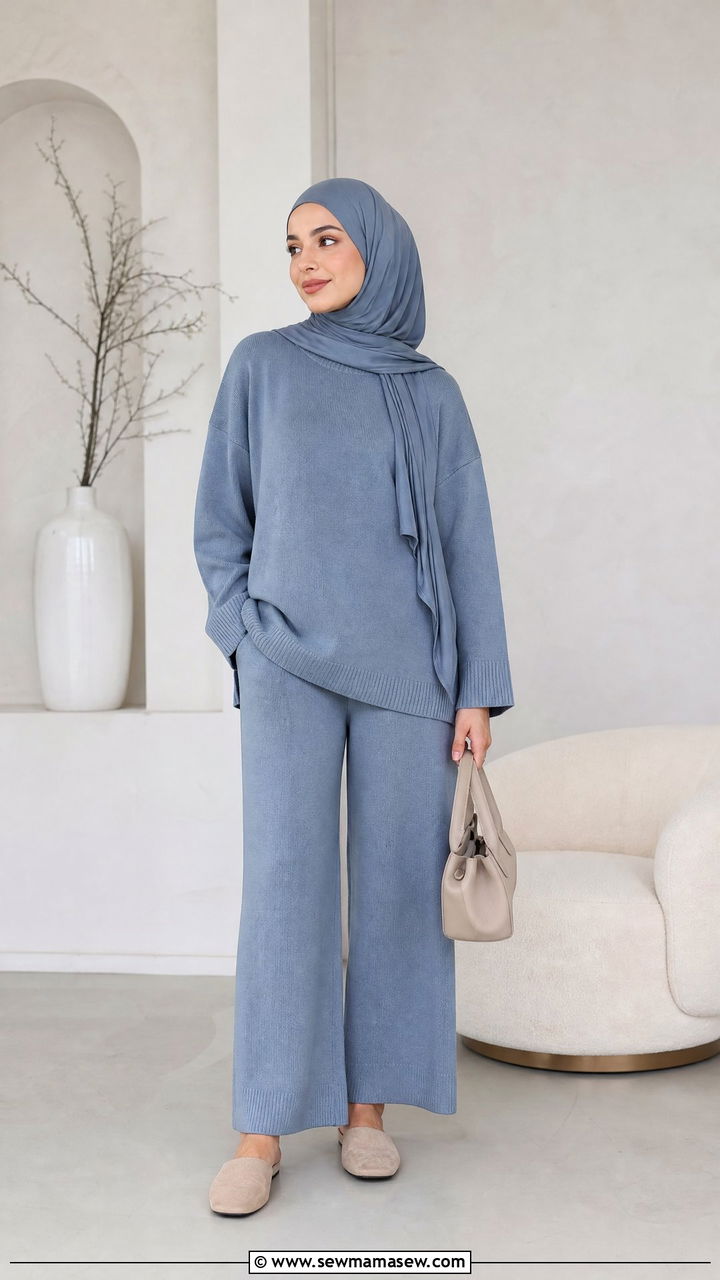 Co ord set with hijab for everyday - 30 hijab outfit ideas