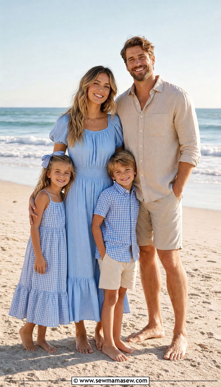 Coastal Blue And Tan Family Photo Outfits Spring 2026 - 25 Family photo outfit ideas spring 2026