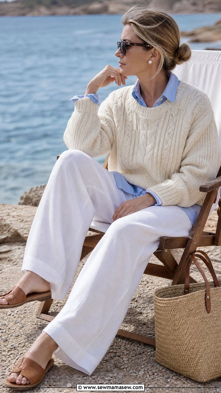 Coastal Grandma Beach Outfit - 40 Spring beach outfits
