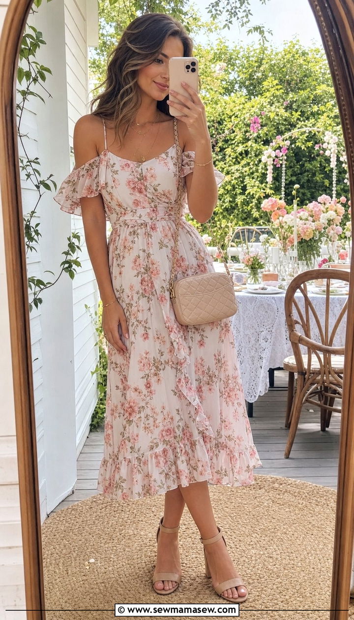 Cold Shoulder Dress Bridal Shower Outfit - 35 bridal shower outfit ideas