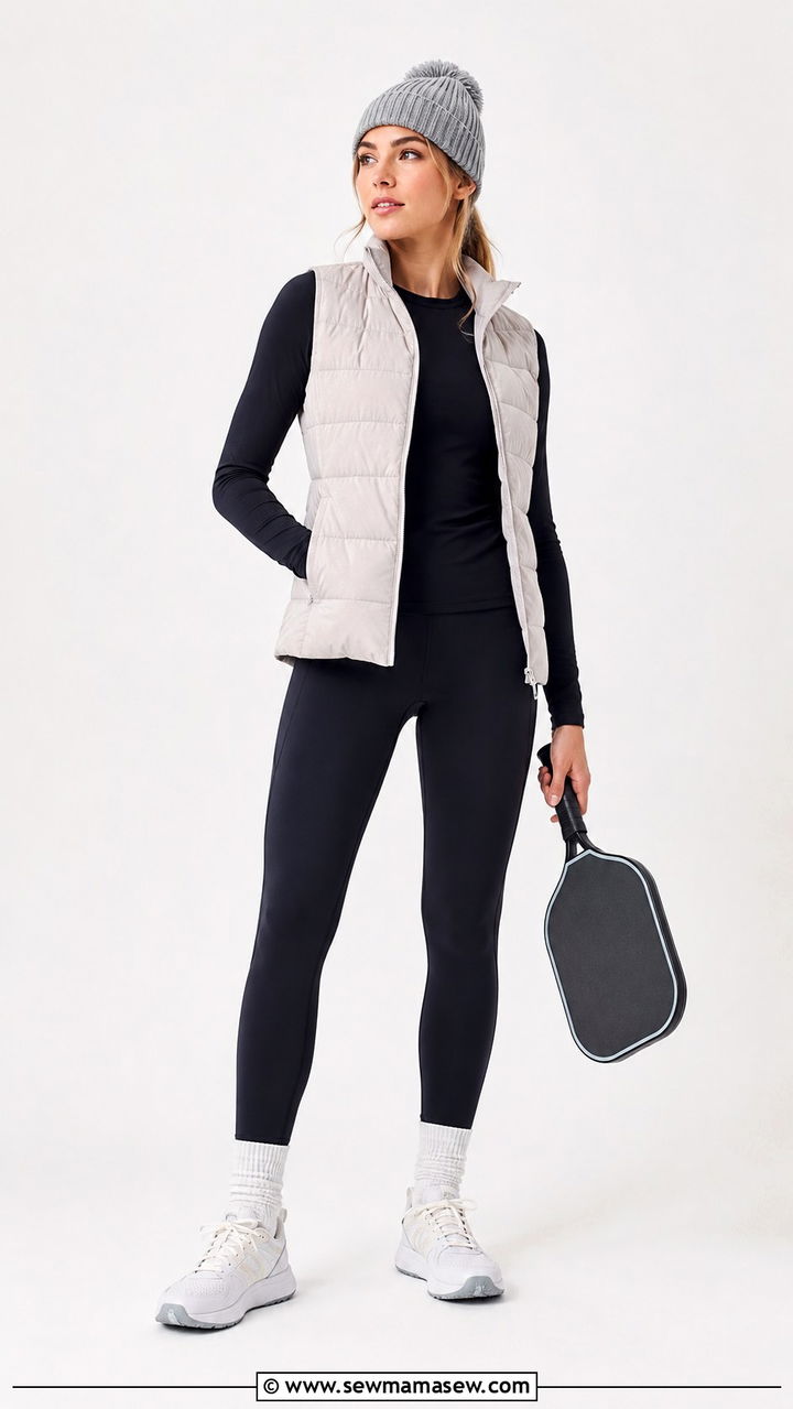Cold weather layered pickleball outfit - 25 Pickleball outfit ideas 2026