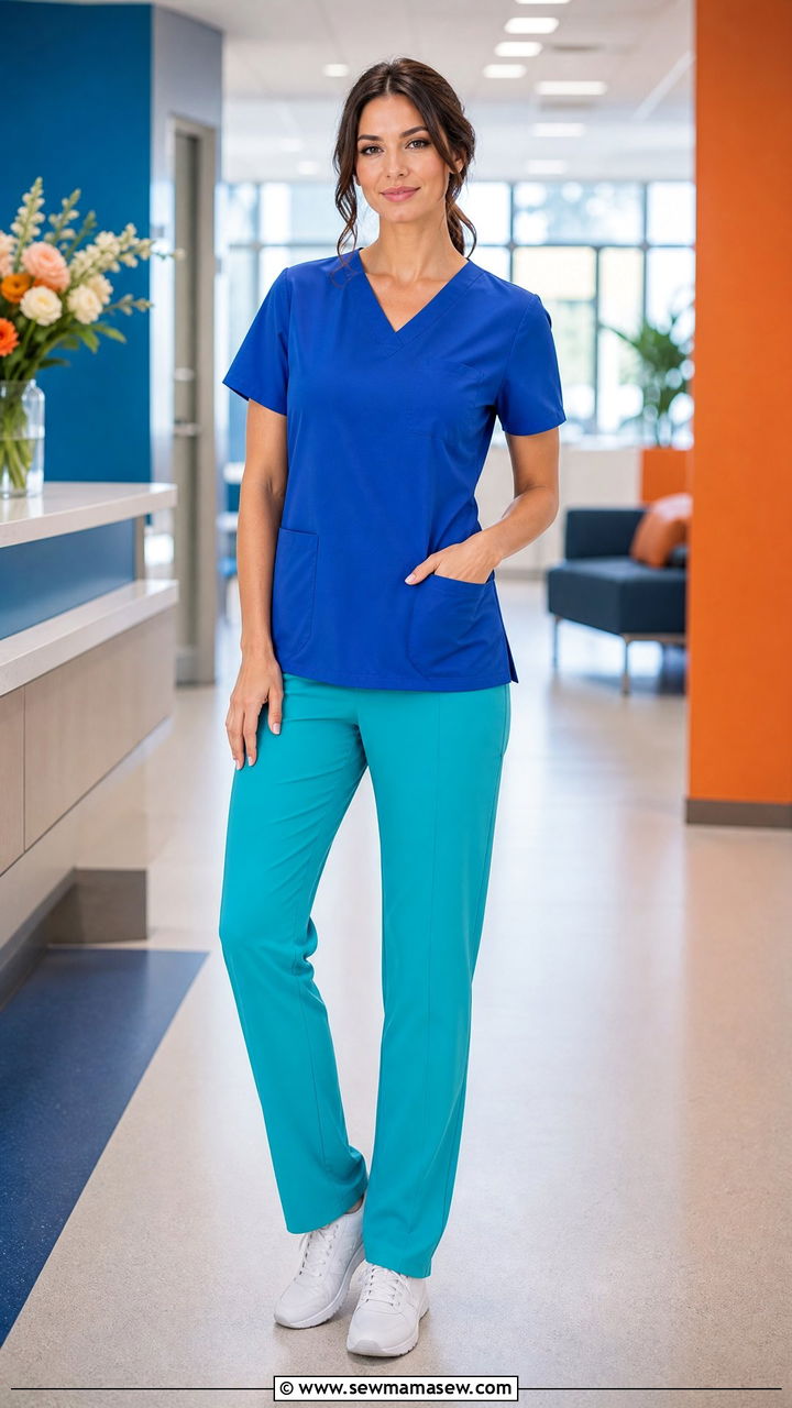 Color Block Scrub Outfit - 30 Cute scrubs outfits