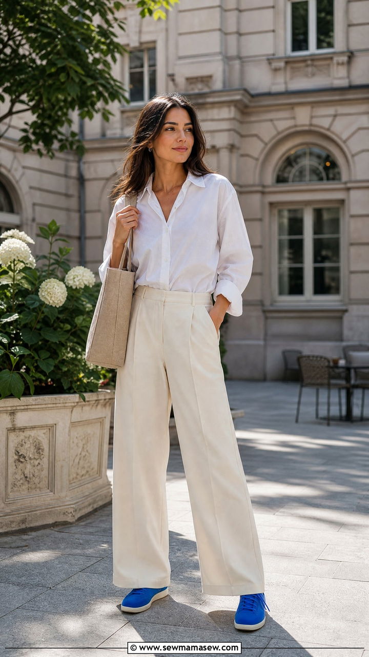 Colored Sneakers With Neutral Outfit - 35 how to style sneaker outfits
