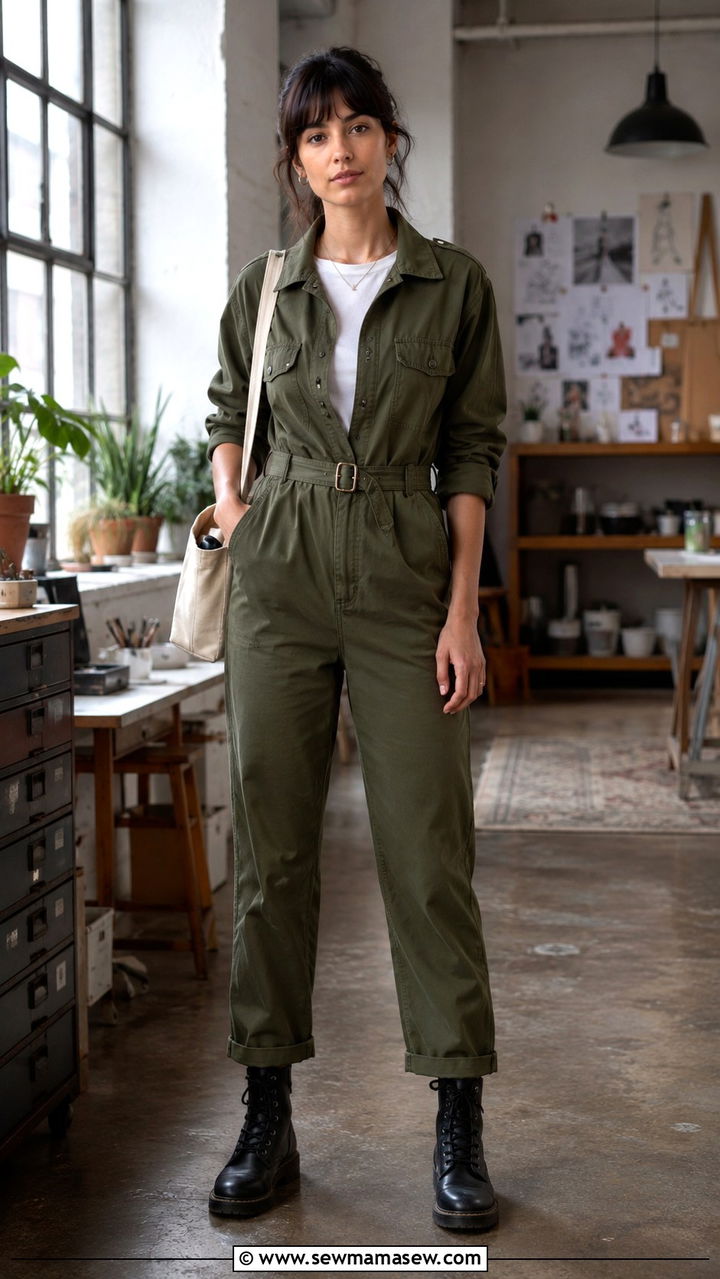 Combat Boots with Utility Jumpsuit - 30 How to style combat boots