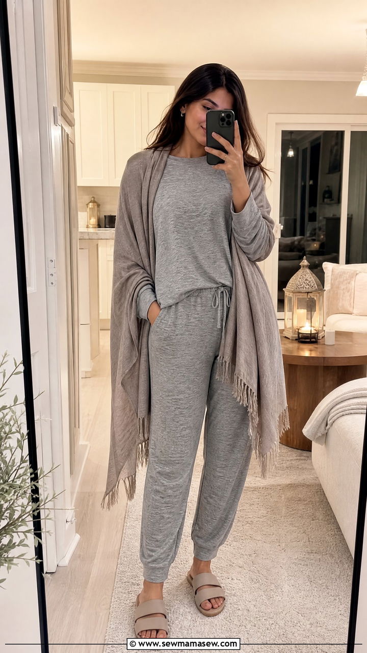 Comfortable Knit Set For Suhoor Ramadan - 40 Ramadan outfit ideas