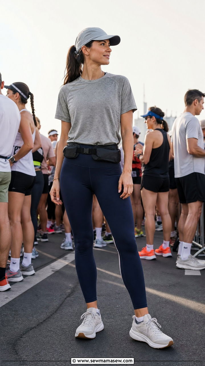 Compression Tights Marathon Outfit - 30 Marathon outfit ideas
