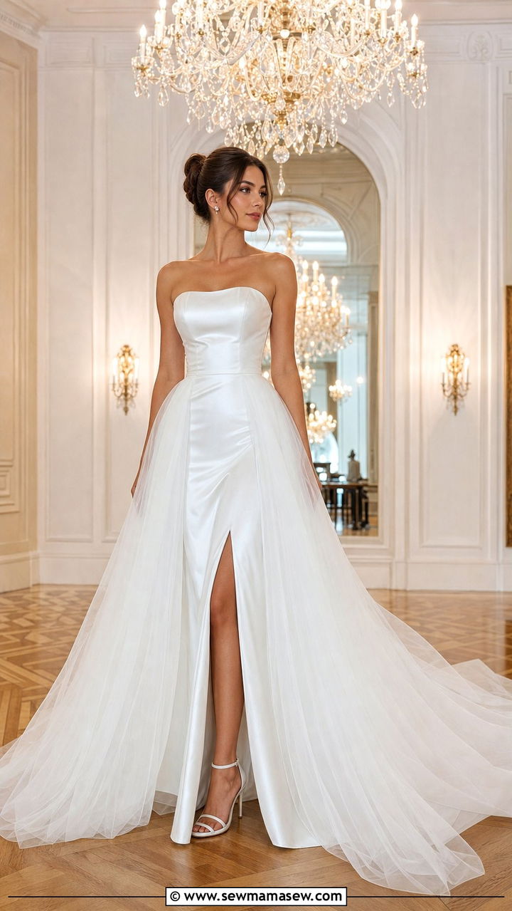 Convertible Ball Gown with Detachable Train - 25 Debutante ball outfit ideas