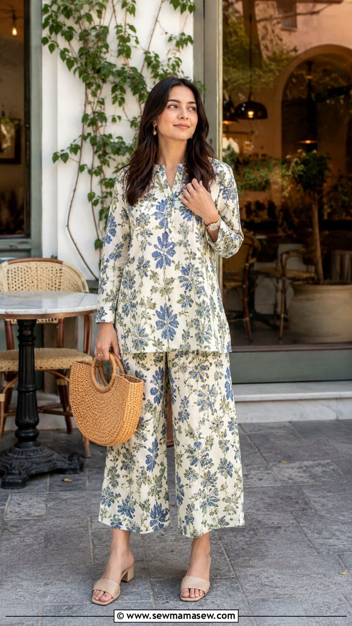 Coord Set With Culottes - 20 Modest outfit ideas for Pakistan