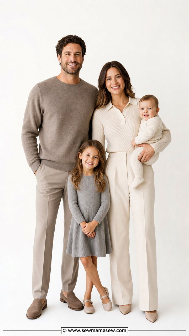 Coordinated Neutral Family Photo Outfits - 25 family photo outfits Pinterest