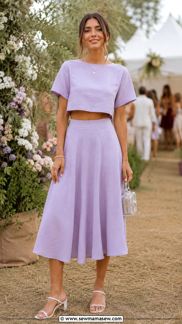 Coordinated Pastel Two Piece Set - 30 classy music festival outfit ideas