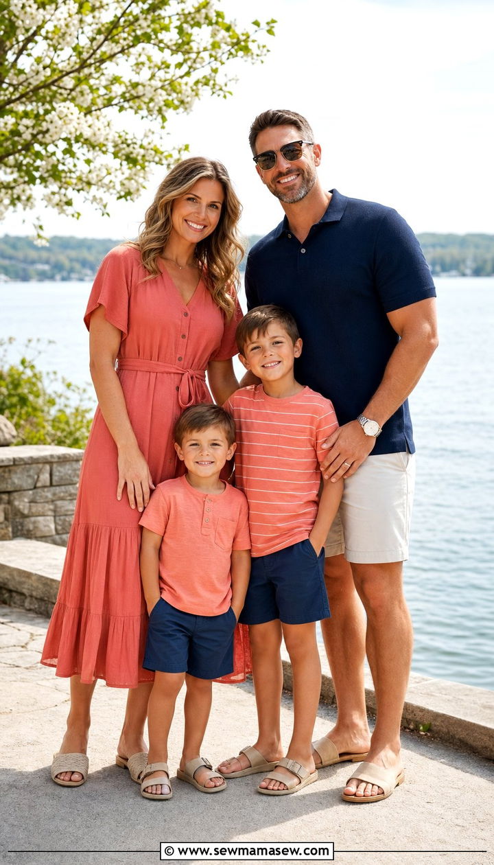 Coral And Navy Family Photo Outfits Spring 2026 - 25 Family photo outfit ideas spring 2026