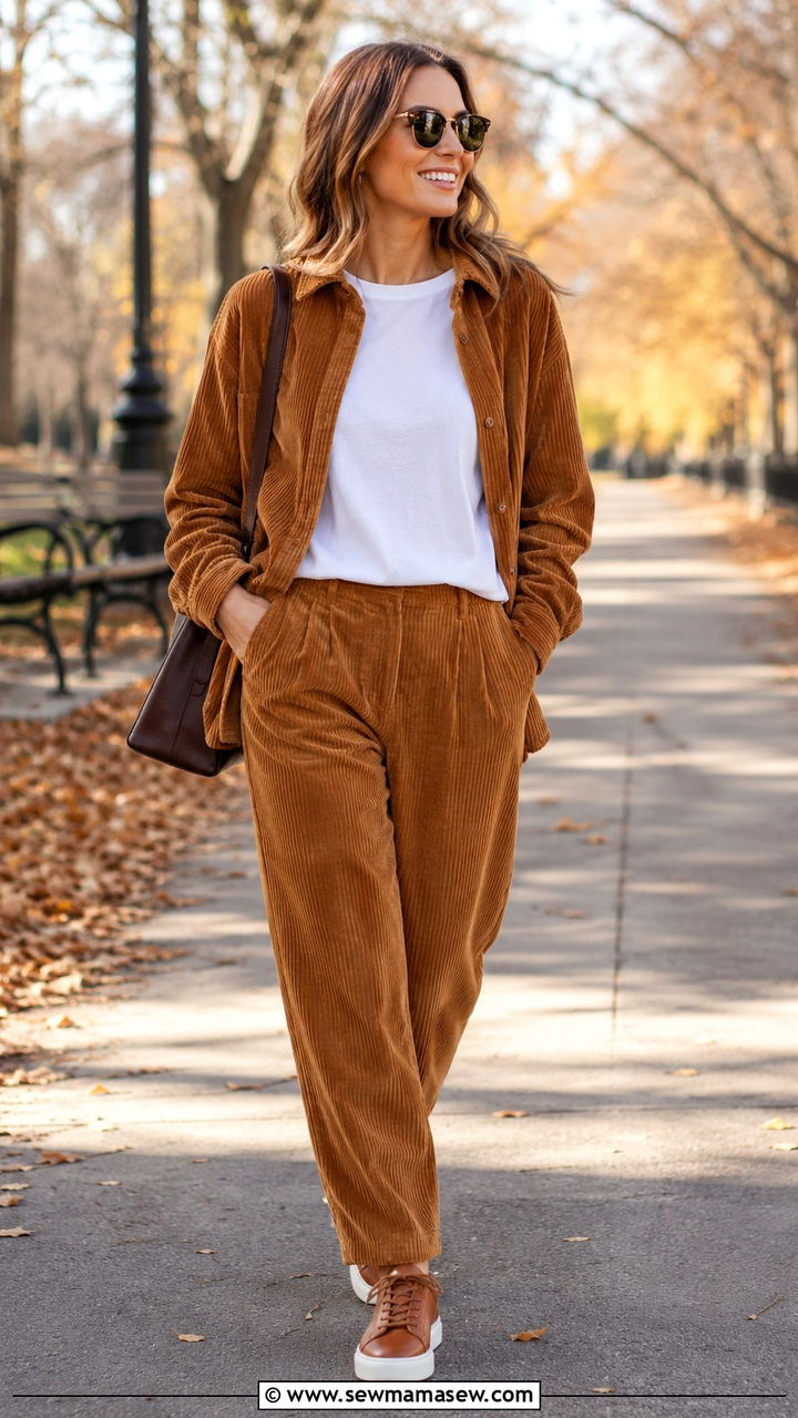 Corduroy Coordinates With A Crisp White Tee - 25 Ageless outfit ideas 2026