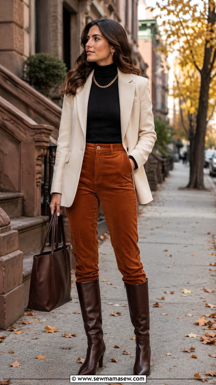Corduroy Pants With Turtleneck Outfit - 25 70s outfit ideas 2026