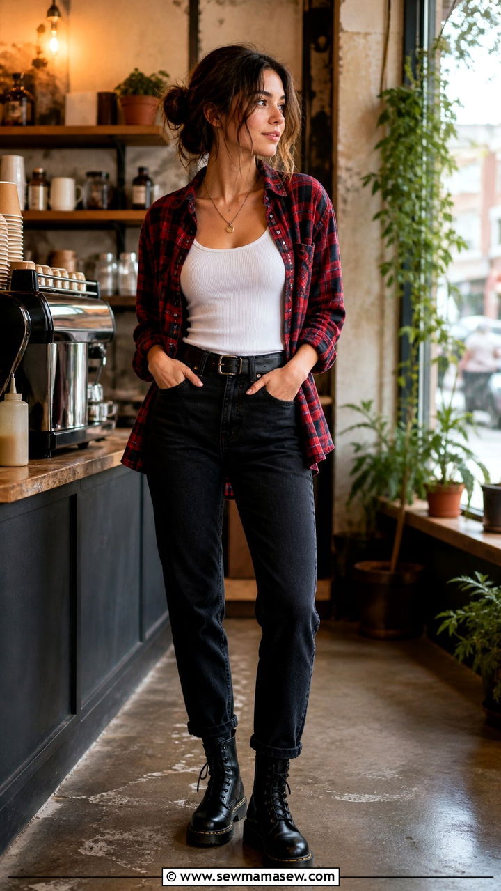 Corduroy Pants and Chunky Knit Barista Outfit - 20 Barista outfit ideas