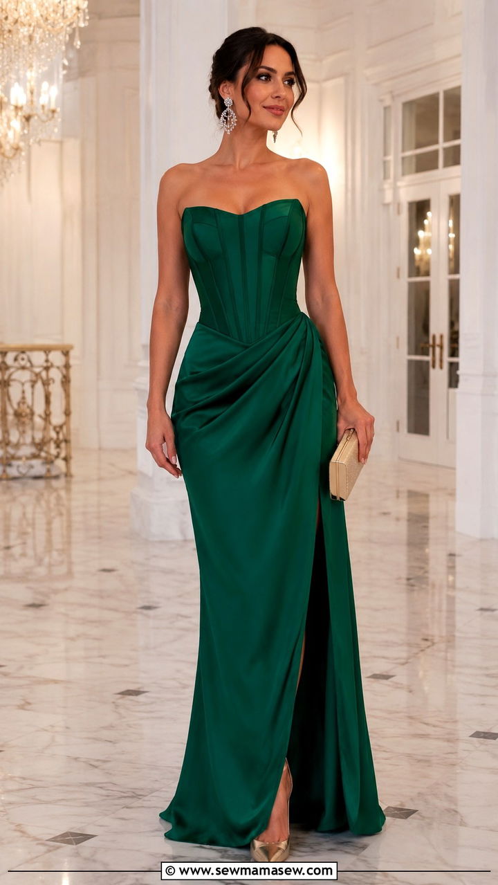 Corset Top And Floor Length Skirt Set - 25 Wedding guest two piece set outfit ideas