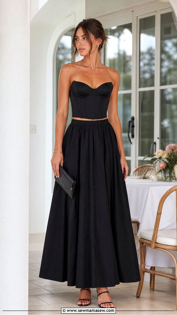 Corset Top And Maxi Skirt Co Ord Set - 25 Brunch outfit ideas with co-ord set