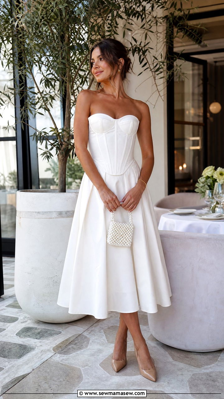 Corset Top And Skirt Set Bridal Brunch Outfit - 30 Bridal brunch outfit ideas