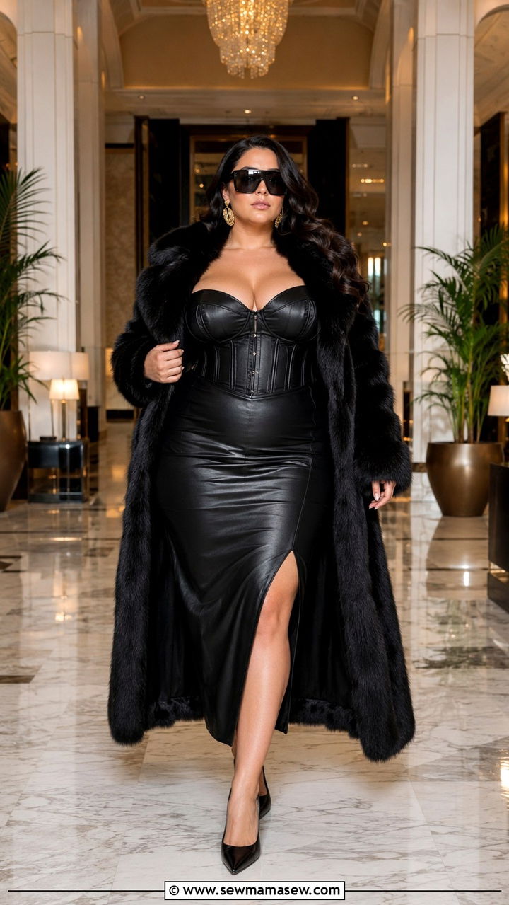 Corset and Pencil Skirt Mob Wife Plus Size - 25 Mob wife outfits plus size