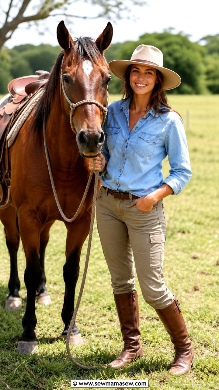 Costa Rica horseback riding outfit with long pants and boots - 40 What to wear in Costa Rica