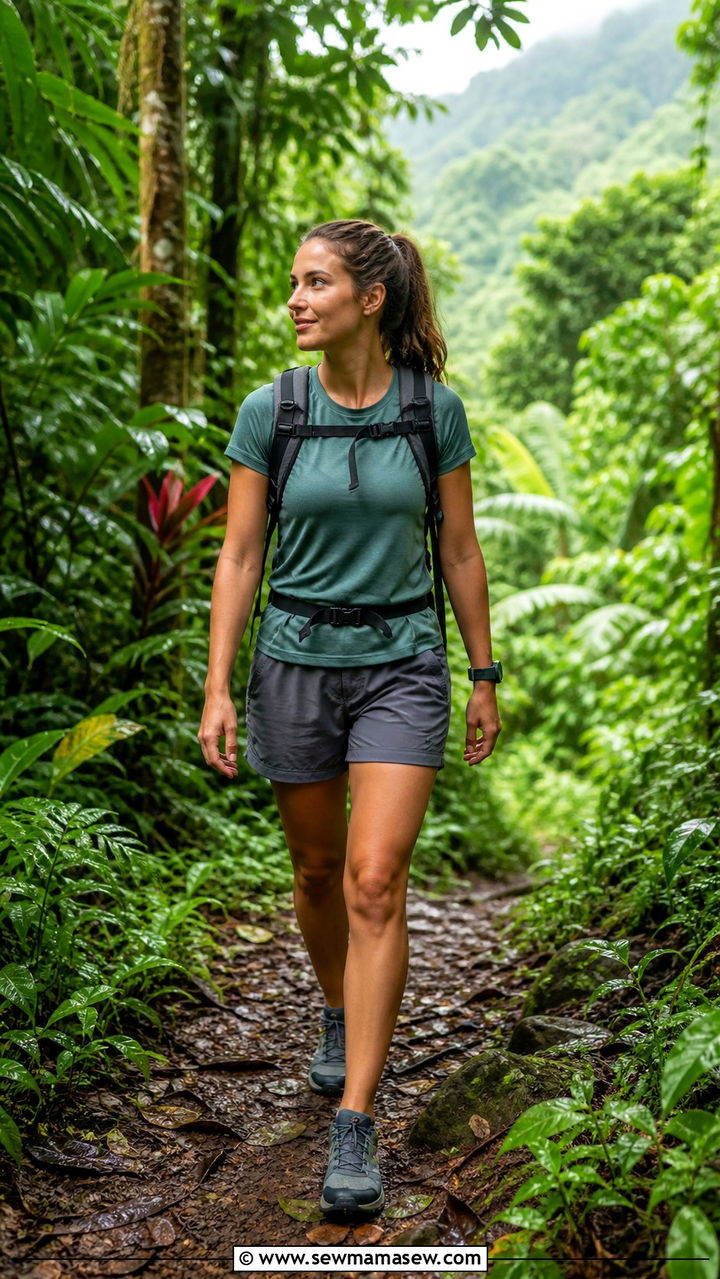 Costa Rica rainforest hike outfit with quick dry clothing - 40 What to wear in Costa Rica