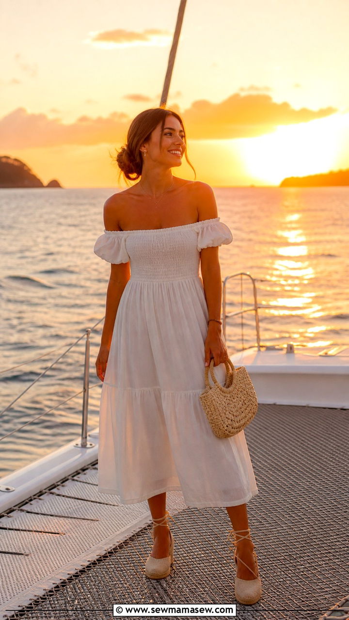 Costa Rica sunset cruise outfit with breezy dress - 40 What to wear in Costa Rica